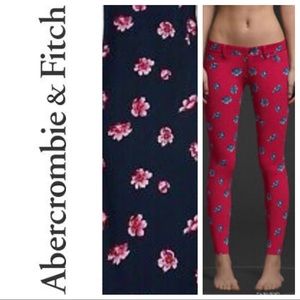 SOLD Abercrombie & Fitch Blue Jeggings Pink Flower